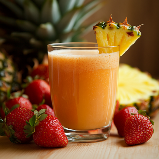 Ananas-Beeren-Saft